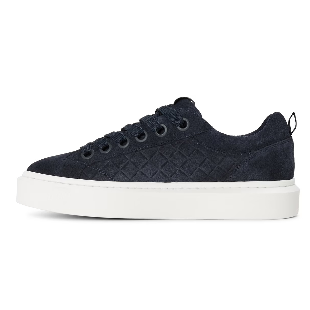 Cleens Ace Woven Suede Sneakers in Midnight