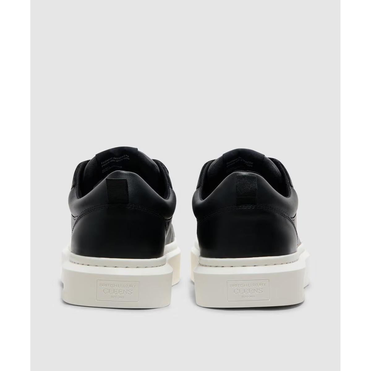Cleens Ace Woven Leather Sneakers in Phantom