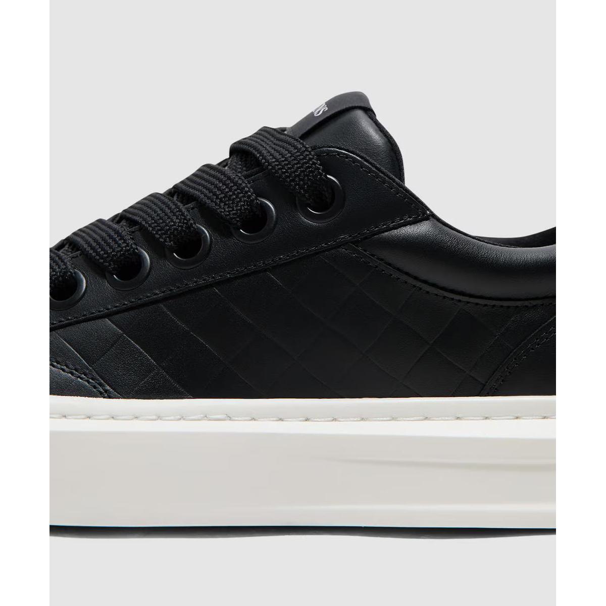 Cleens Ace Woven Leather Sneakers in Phantom
