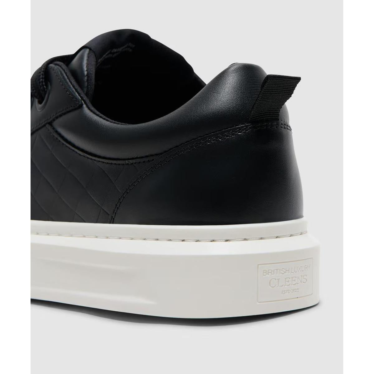 Cleens Ace Woven Leather Sneakers in Phantom