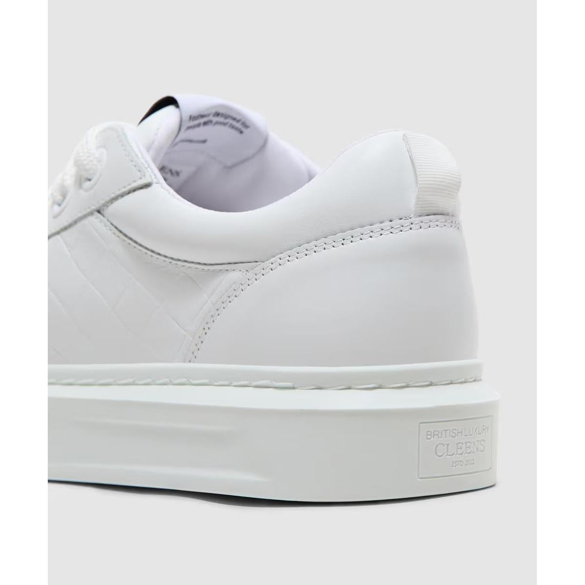 Cleens Ace Woven Leather Sneakers in Ice