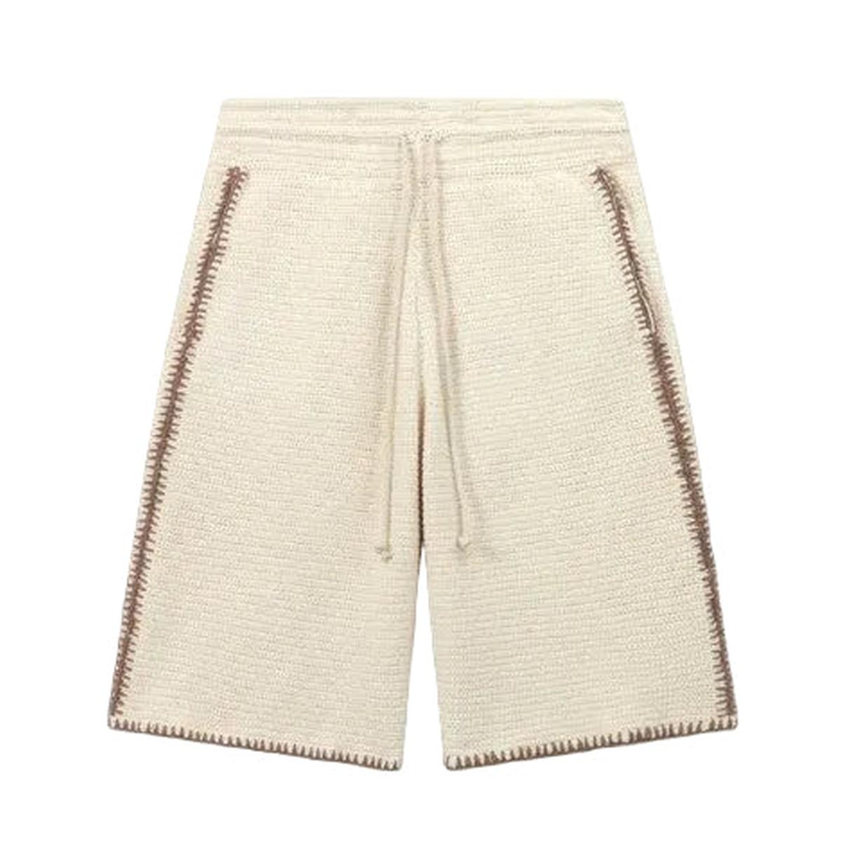 Caleb Ivory Crochet Shorts