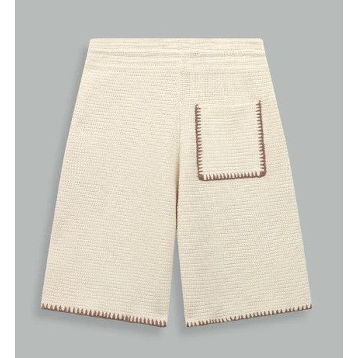 Caleb Ivory Crochet Shorts