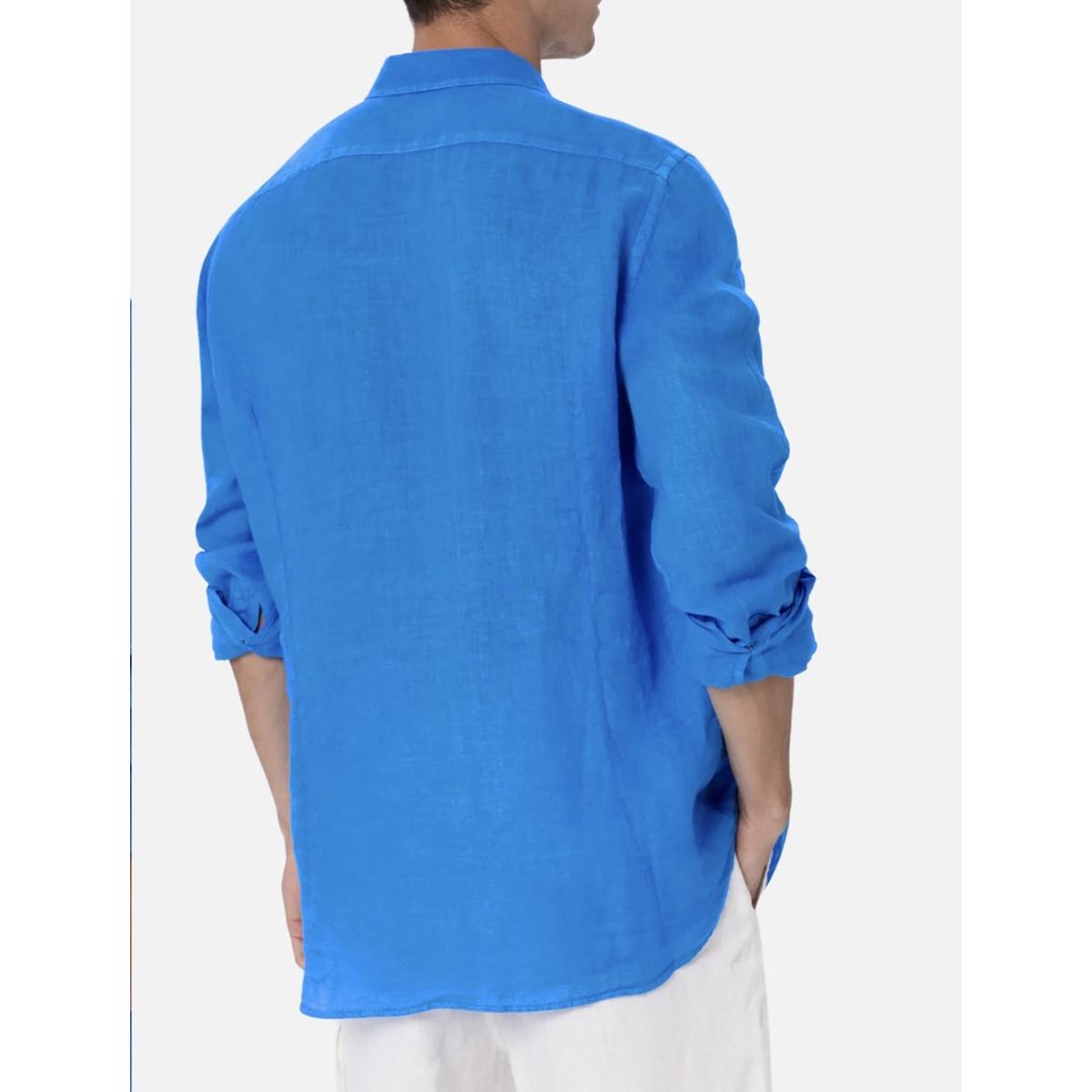 MC2 Watercolor Bluette Linen Shirt Pamplona