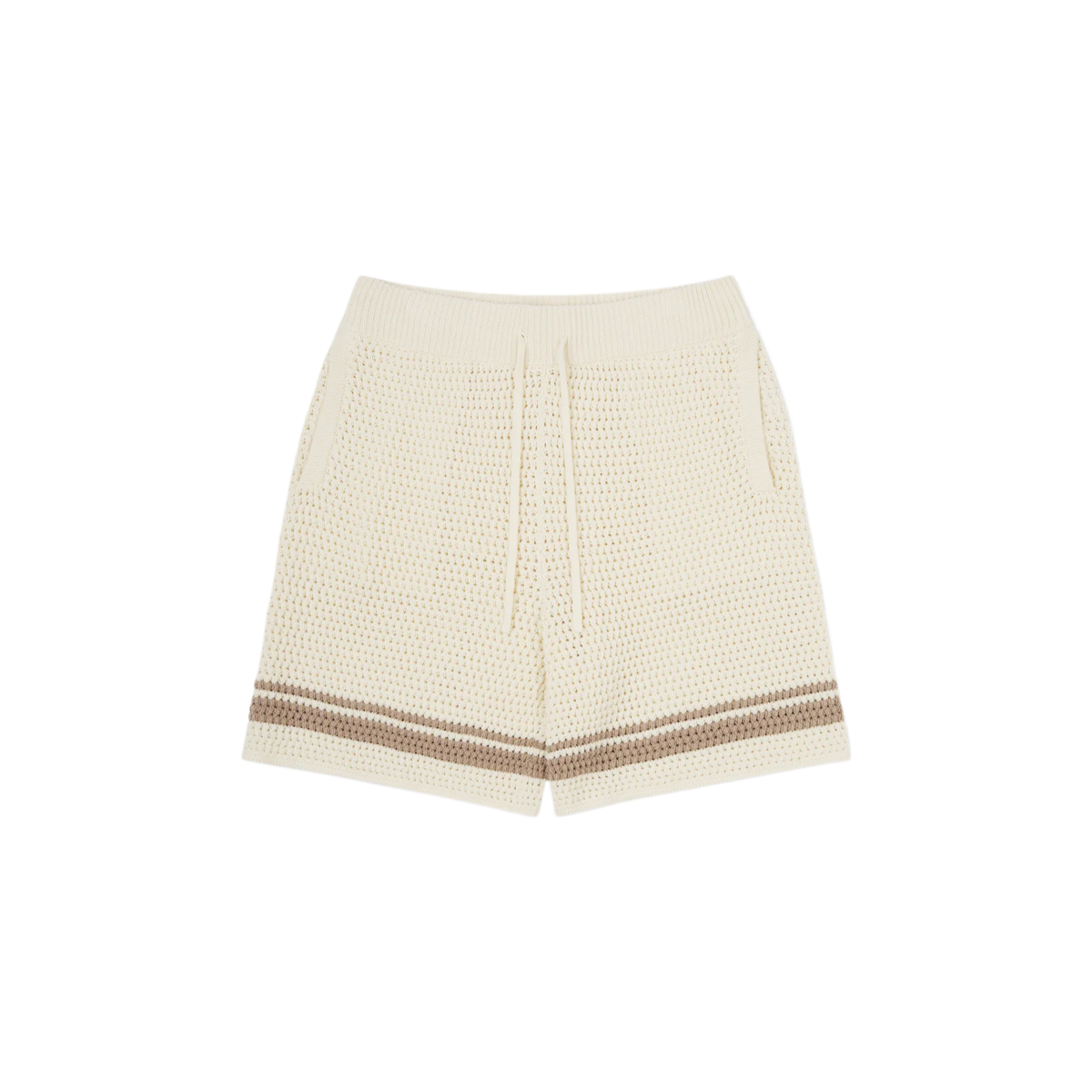 The Couture Club Crochet Knitted Off-White Shorts