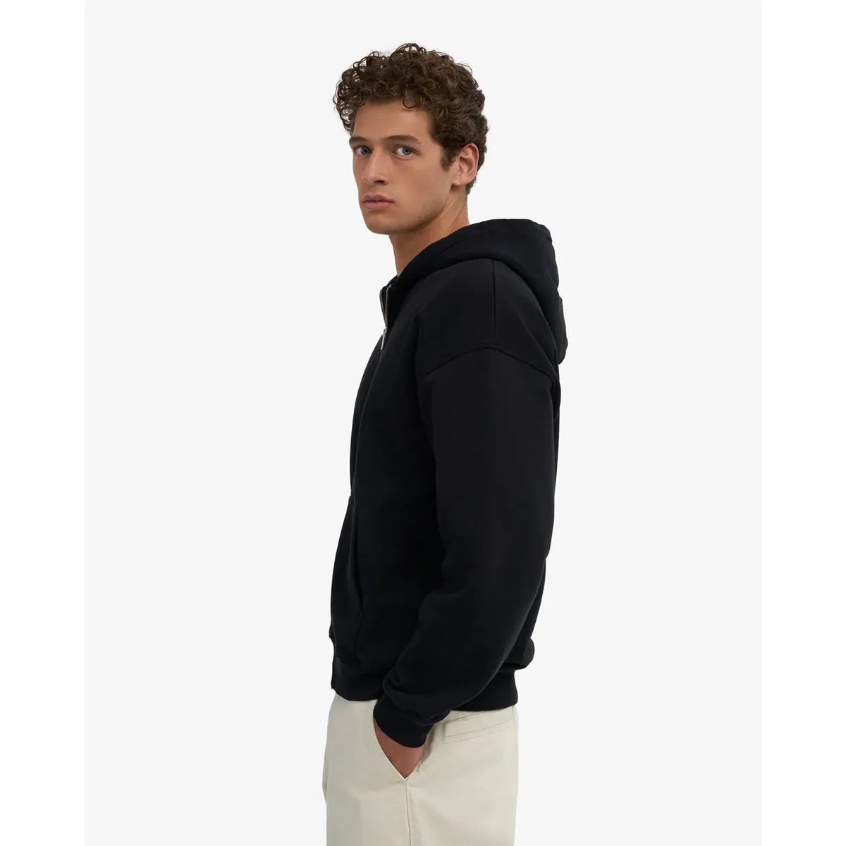 Colorful Standard Organic Oversized Zip Hood - Deep Black