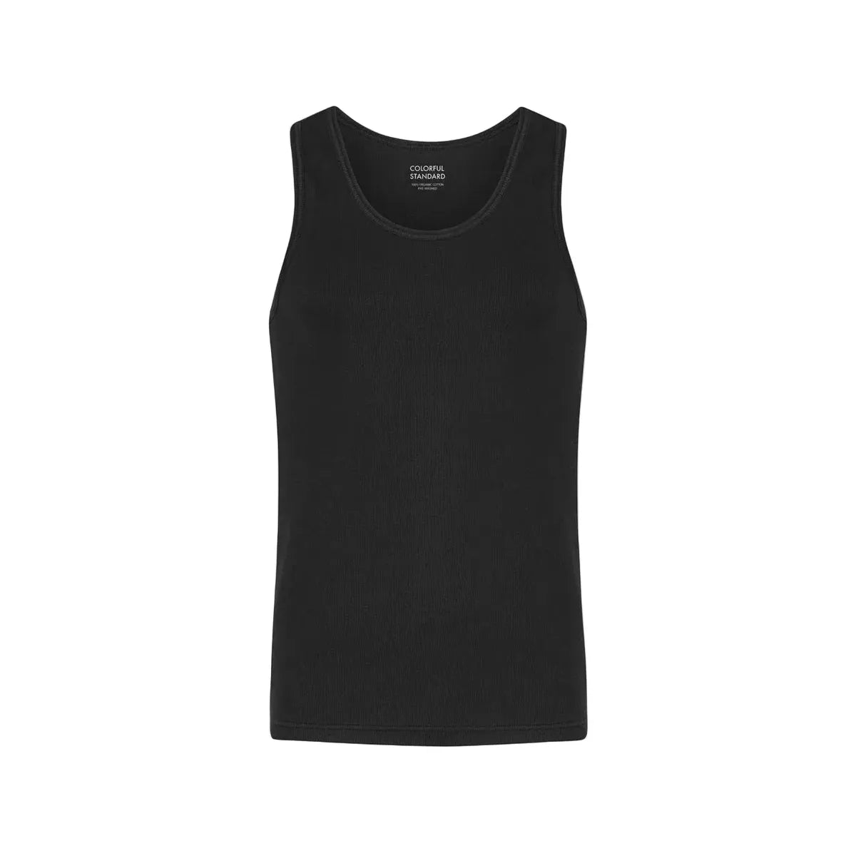 Colorful Standard Organic Rib Tank Top - Deep Black