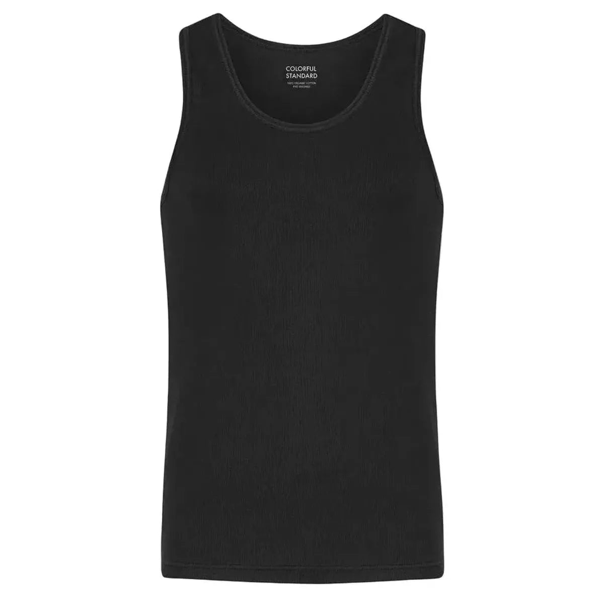 Colorful Standard Organic Rib Tank Top - Deep Black
