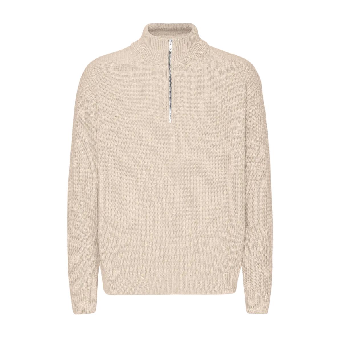 Colorful Standard Merino Quarter Zip - Ivory White