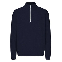 Colorful Standard Merino Quarter Zip in Navy Blue