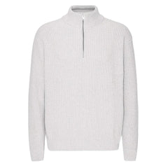 Colorful Standard Merino Quarter Zip in Snow Melange