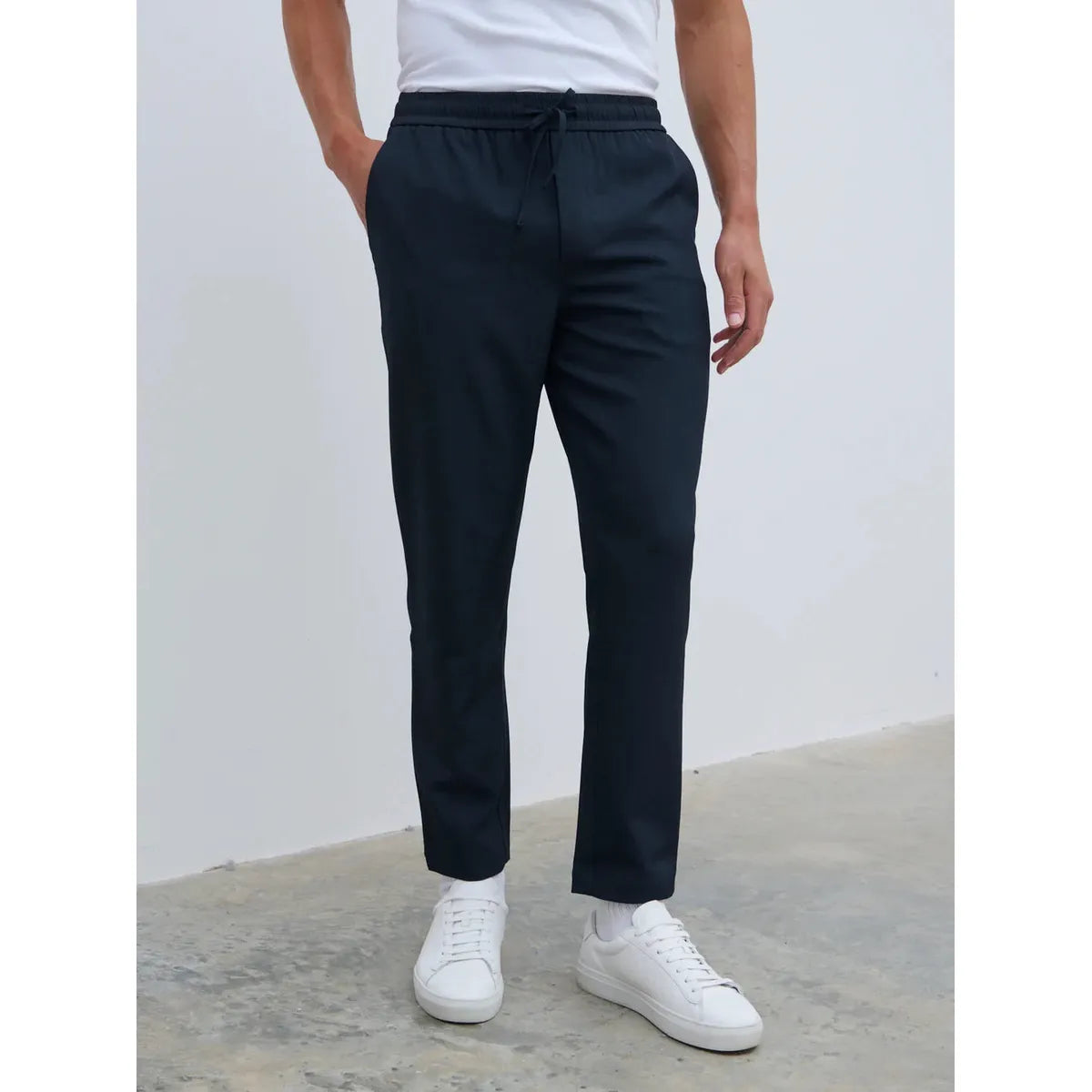 NOBL Hudson Drawstring Trousers Navy