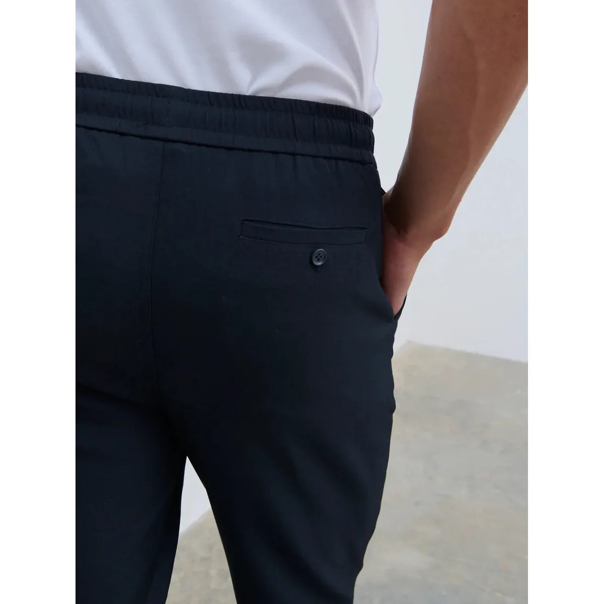 NOBL Hudson Drawstring Trousers Navy