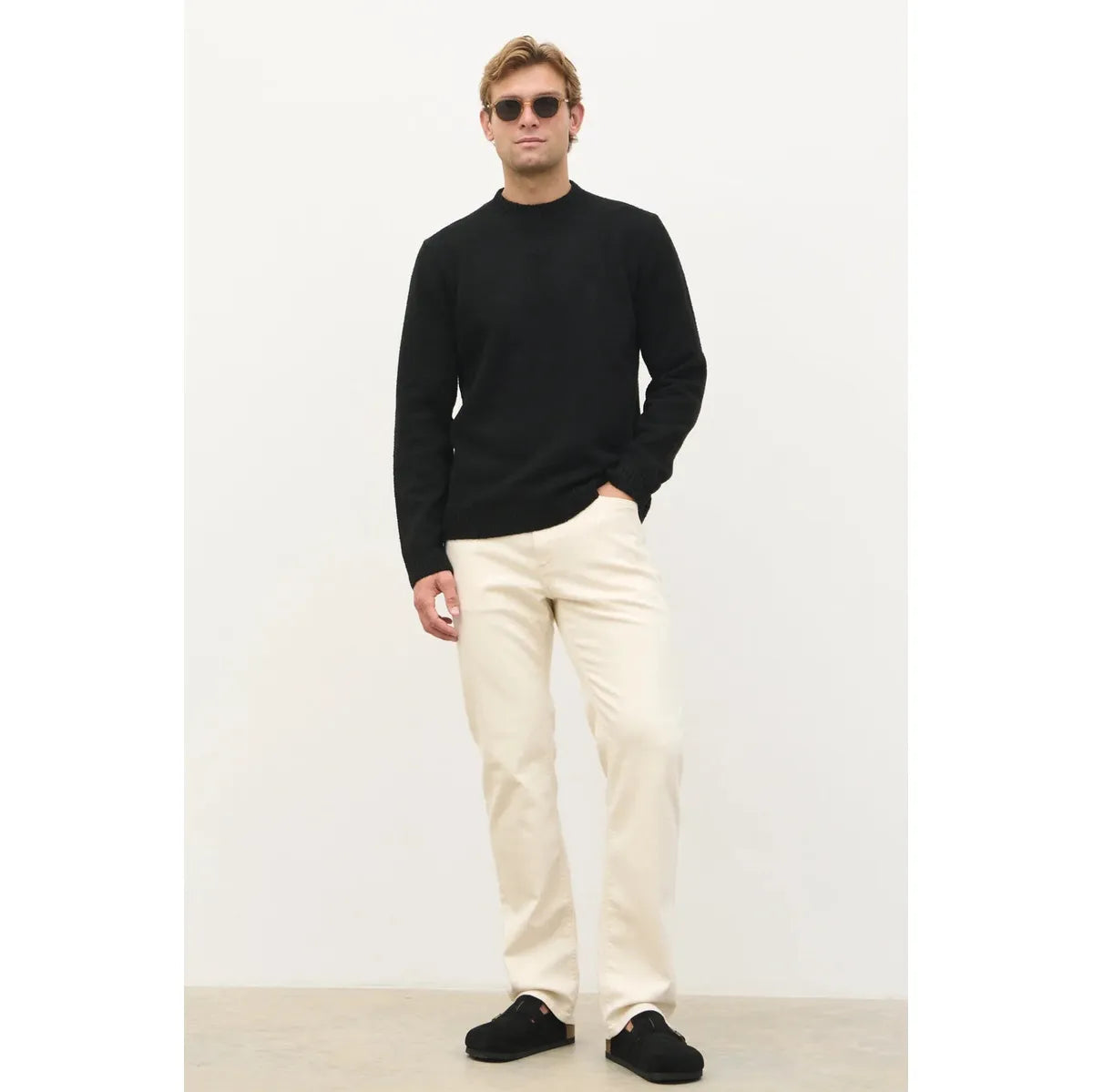 NOBL Cameron Crew Neck Jumper Black