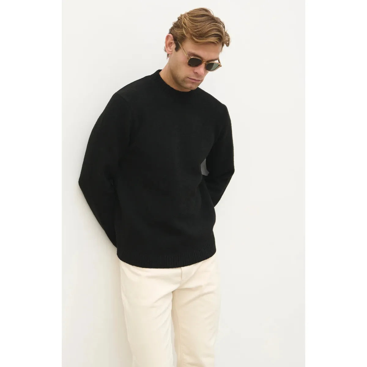 NOBL Cameron Crew Neck Jumper Black