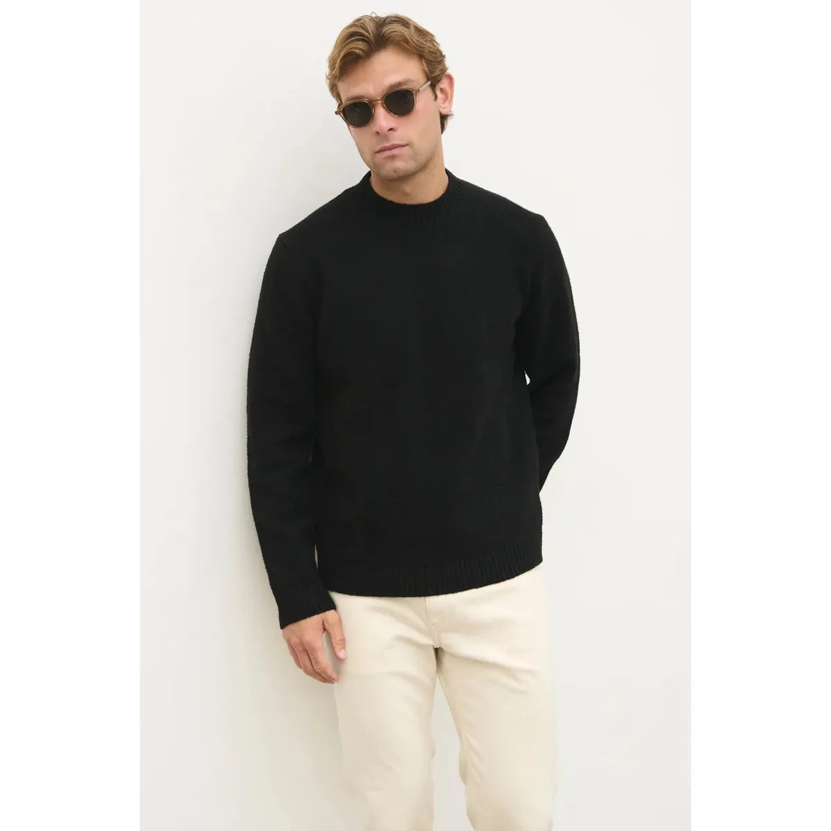 NOBL Cameron Crew Neck Jumper Black