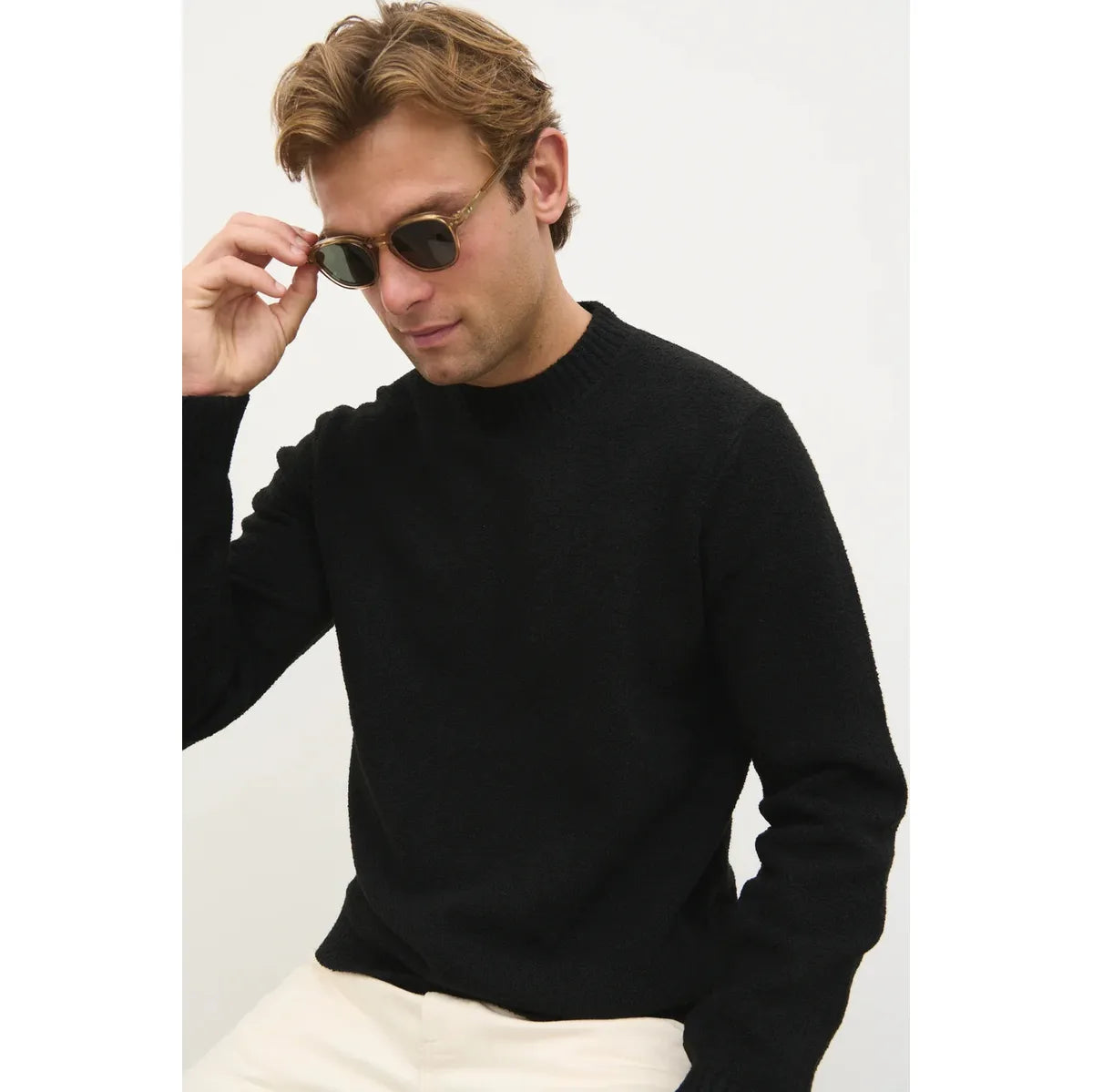 NOBL Cameron Crew Neck Jumper Black