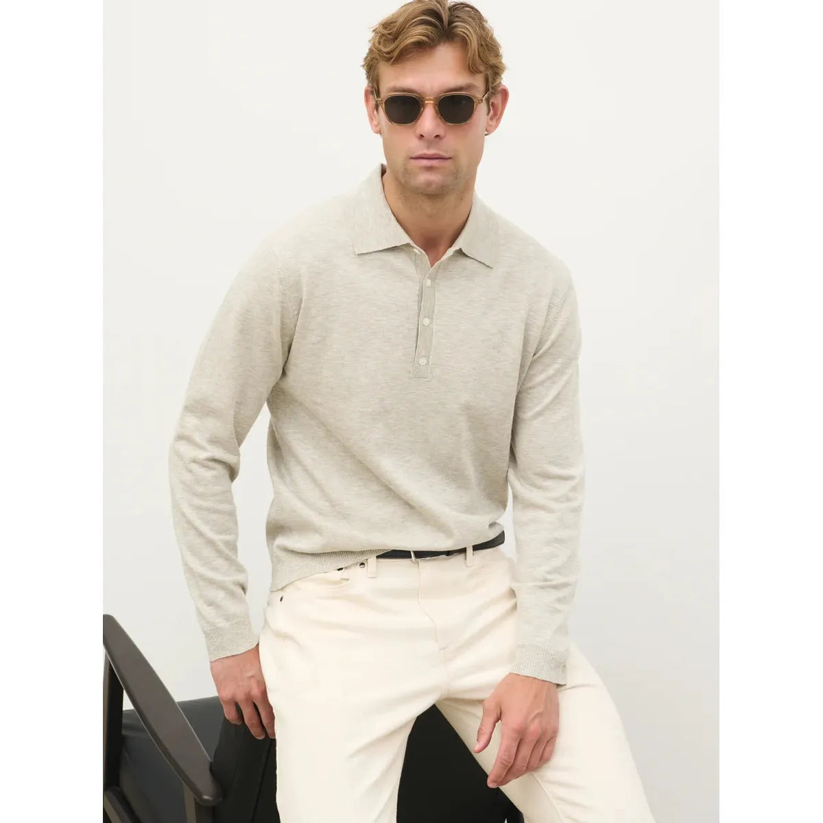 NOBL Cassian Long Sleeve Knit Oatmeal