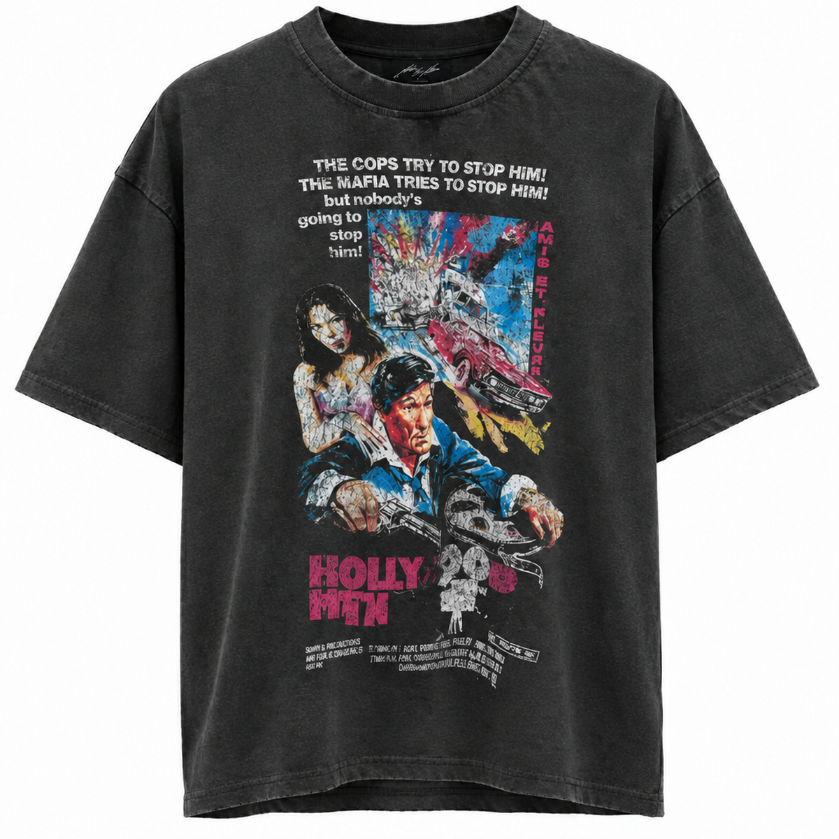 AMÏS ET FLEÚRS “Hollywood Man” vintage black t-shirt