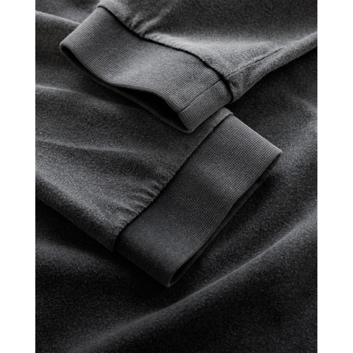 Duke + Dexter DR4 Track Long Sleeve Top in Washed Black
