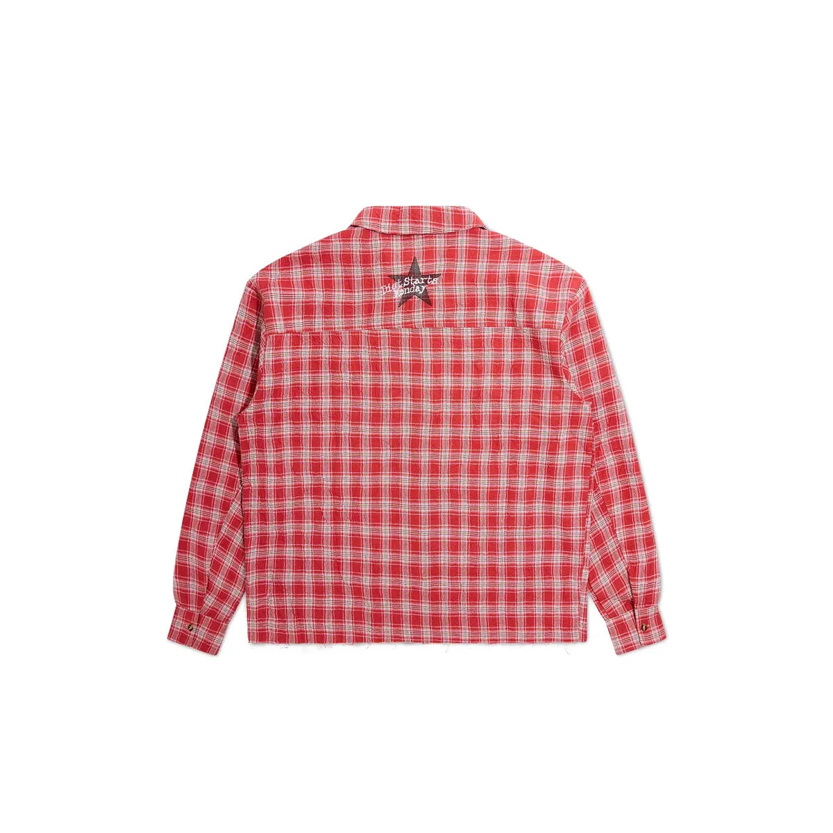 Diet Starts Monday Crinkled Flannel - Red/White