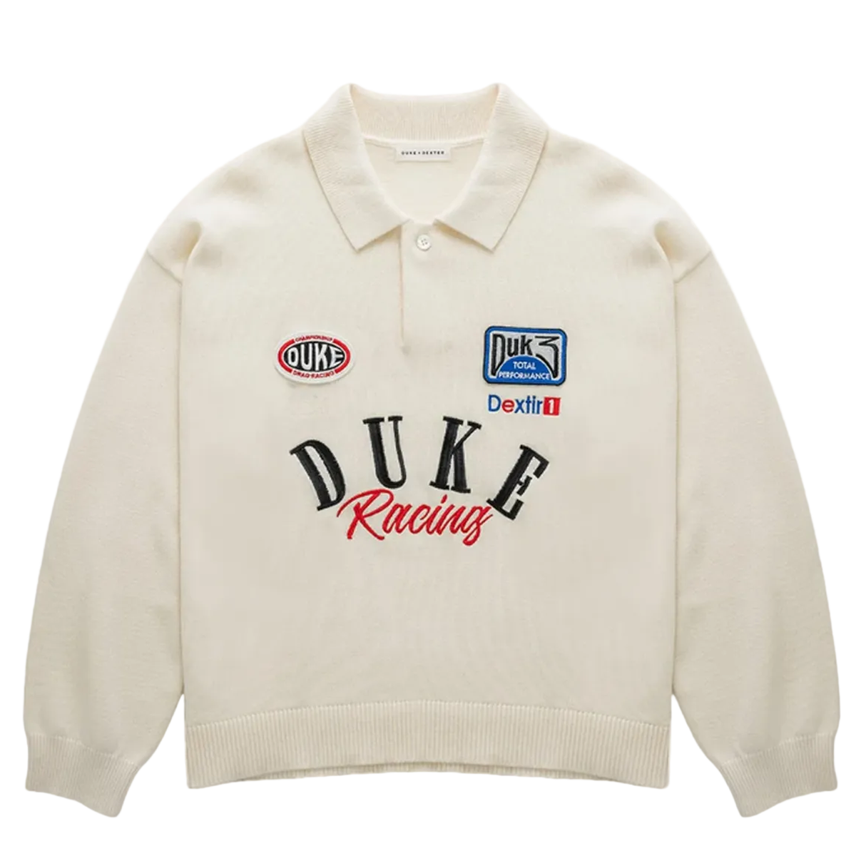 Duke + Dexter DR4 Racing Polo in Cream
