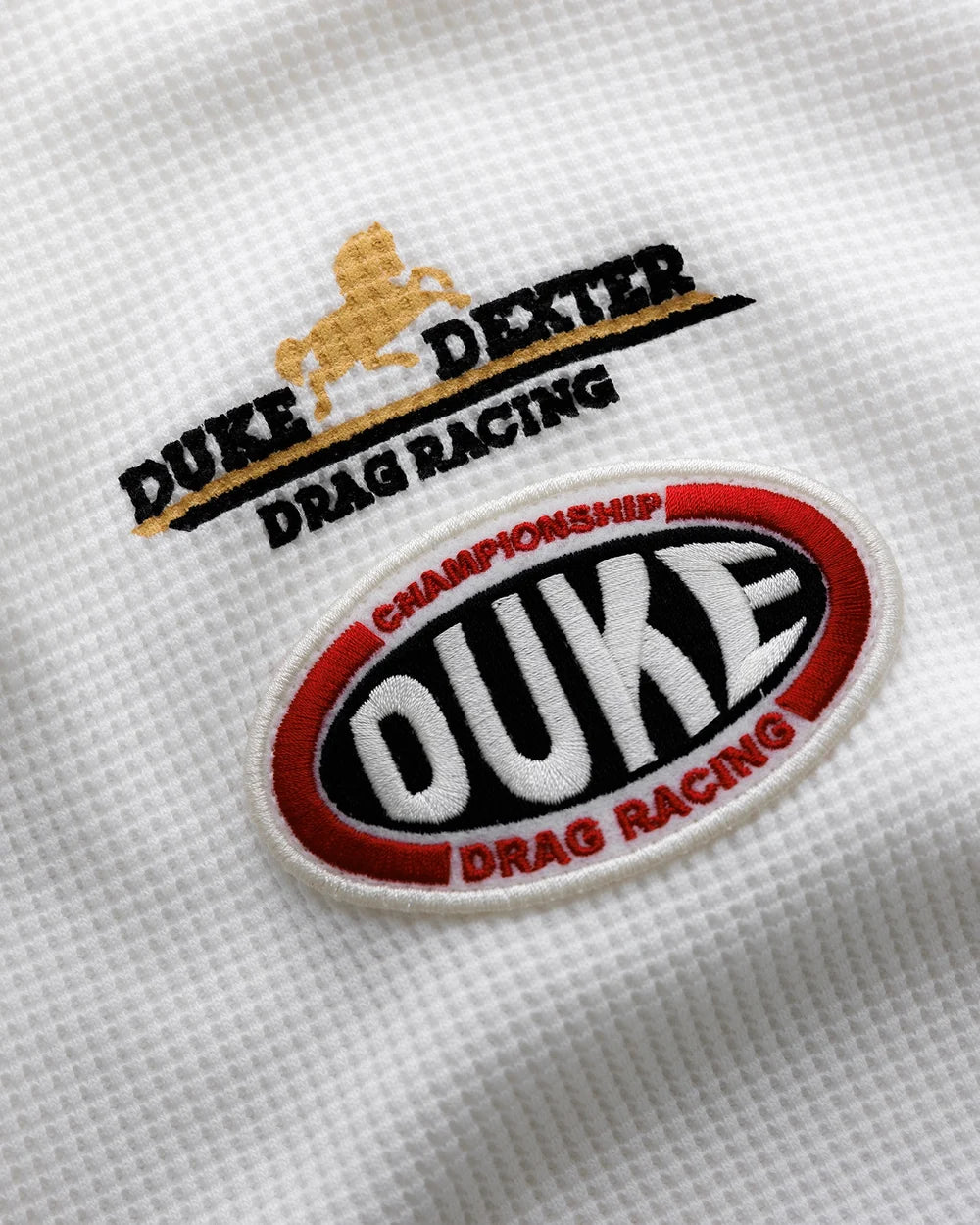 Duke + Dexter DR4 White Track Waffle Top
