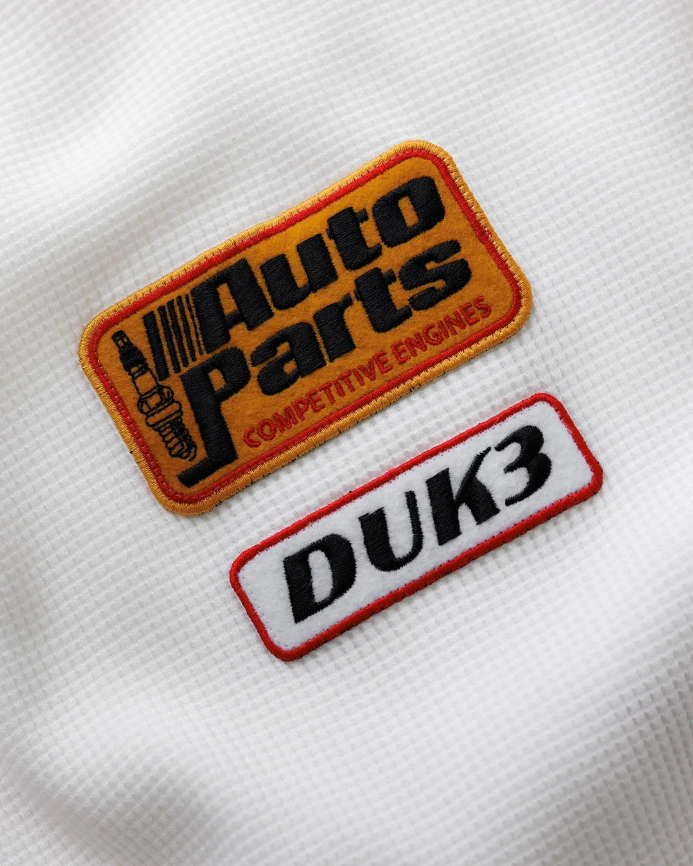 Duke + Dexter DR4 White Track Waffle Top