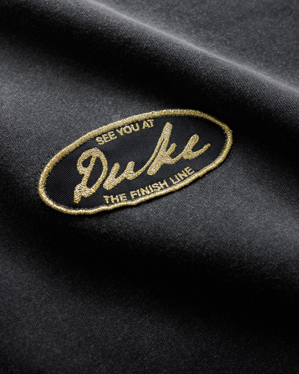 Duke + Dexter DR4 Embroidered Washed Black Sweat Pant