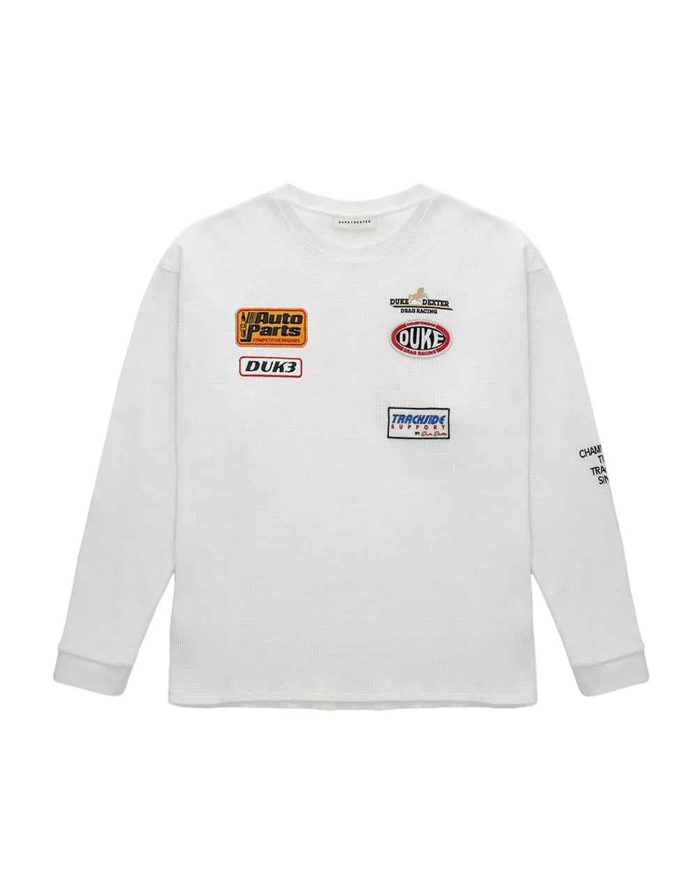 Duke + Dexter DR4 White Track Waffle Top