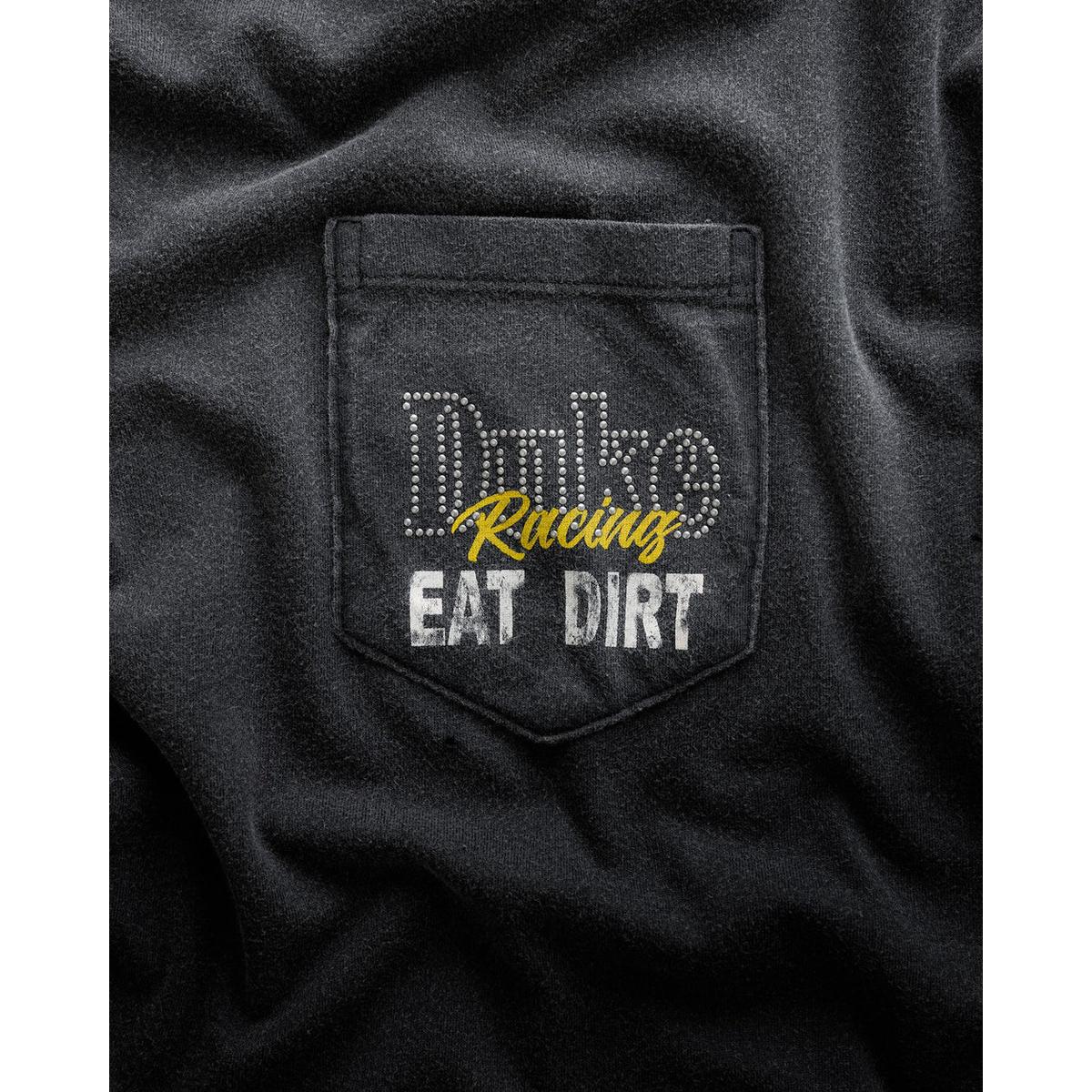 Duke + Dexter DR4 Eat Dirt Washed Black Pocket T-Shirt