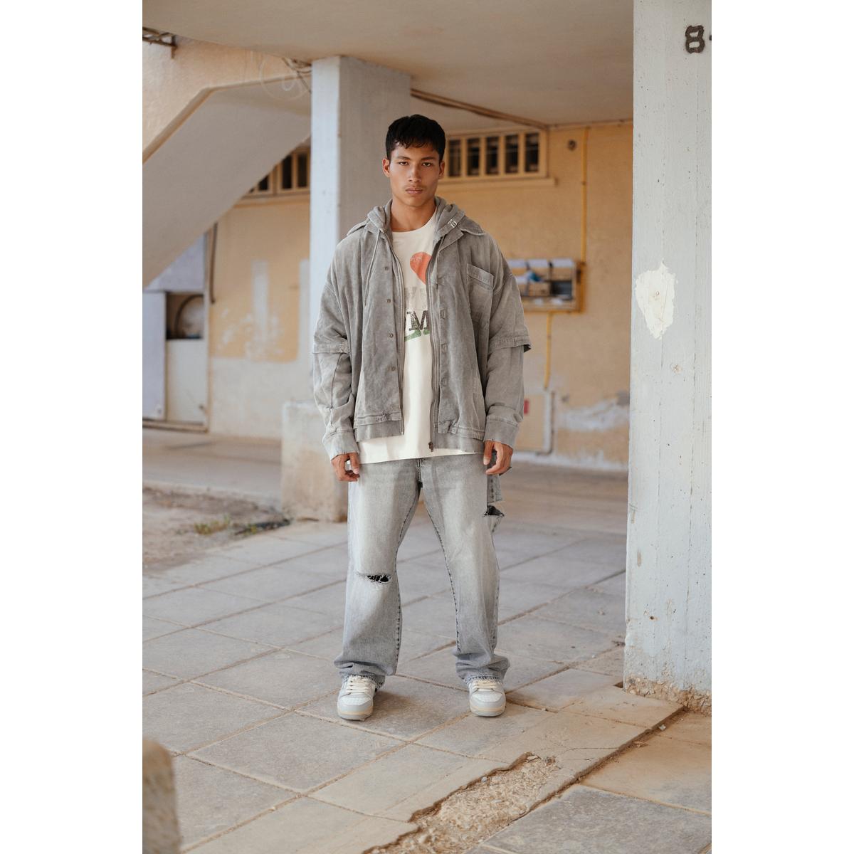 Maison Mihara Corduroy Hooded Layered Shirt