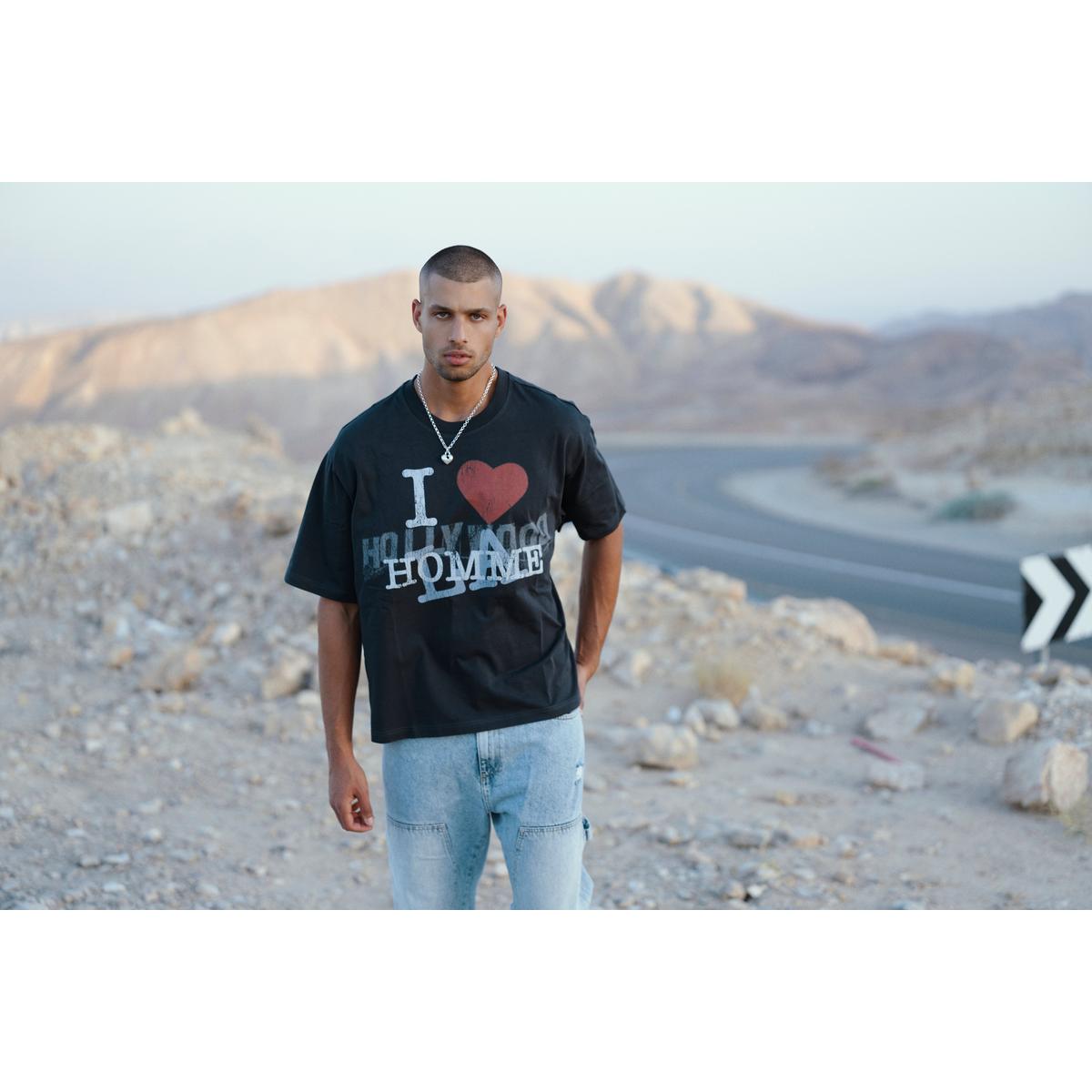 Homme + Femme I Love Homme Black T-shirt