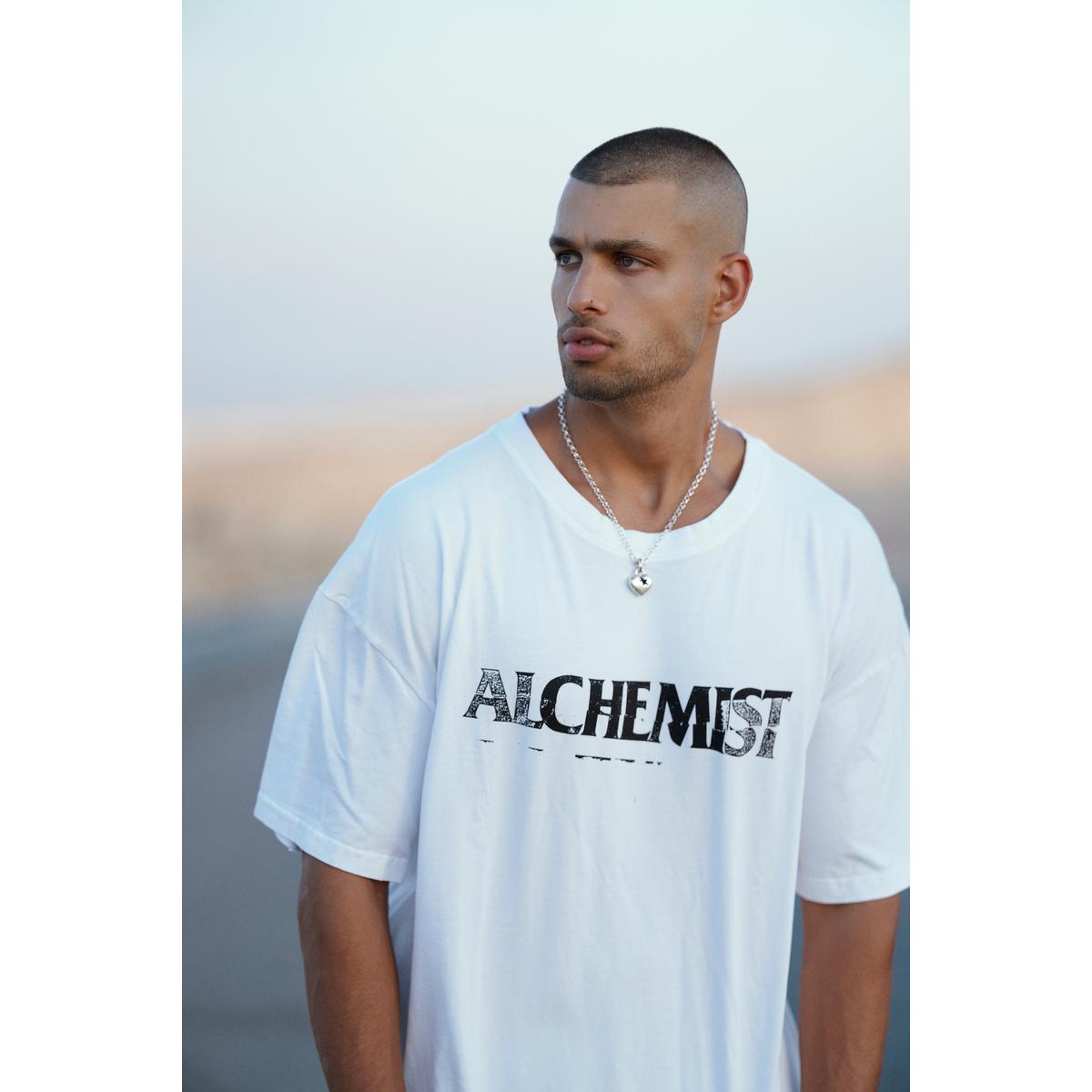 Alchemist Ripped Logo White Opal T-shirt