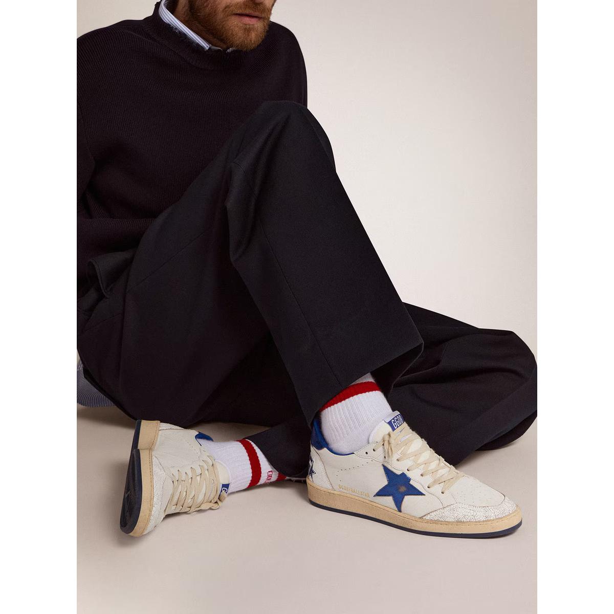 Golden Goose White\Bluette Ballstar Sneakers