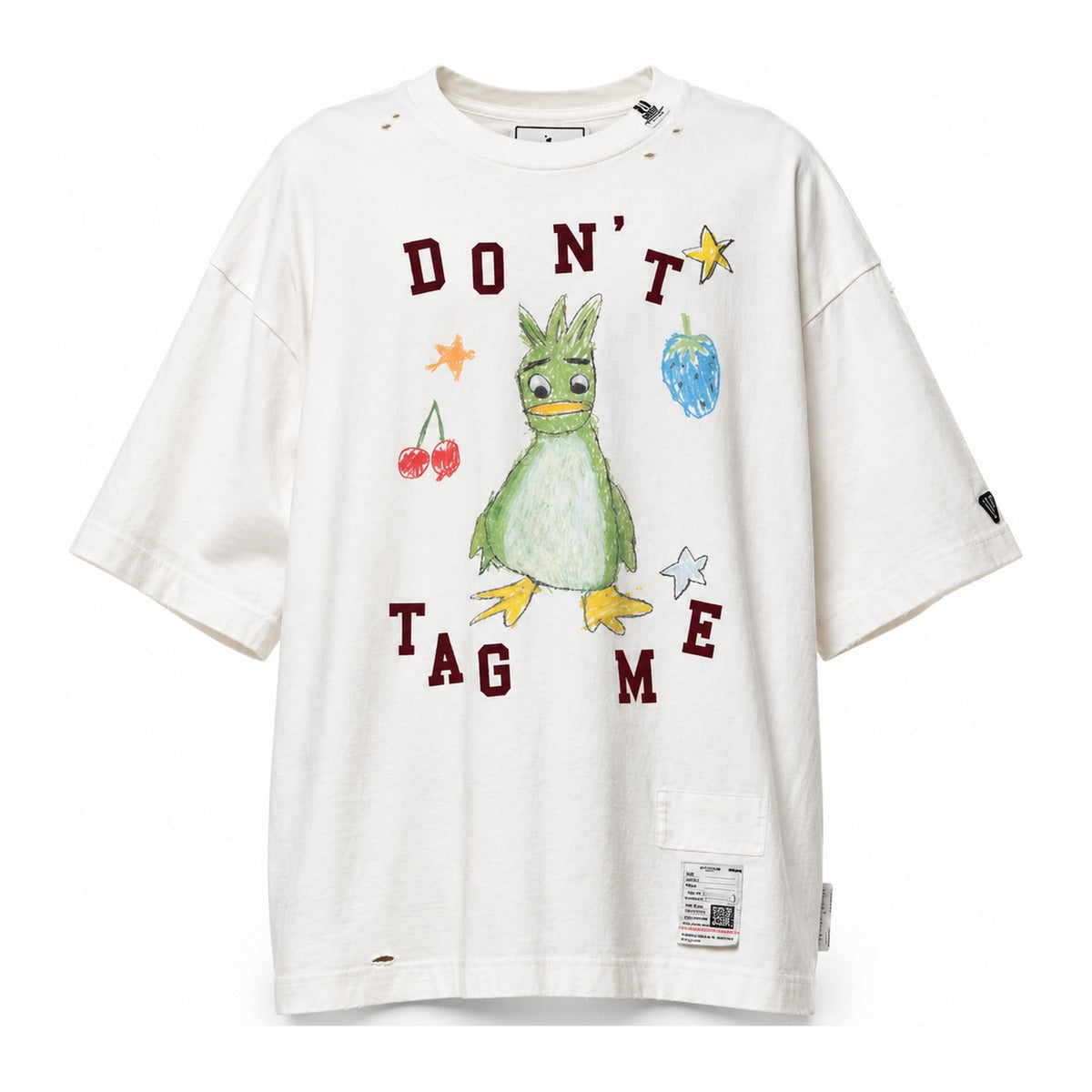 Maison Mihara Yasuhiro Leon Doodle T-Shirt in White