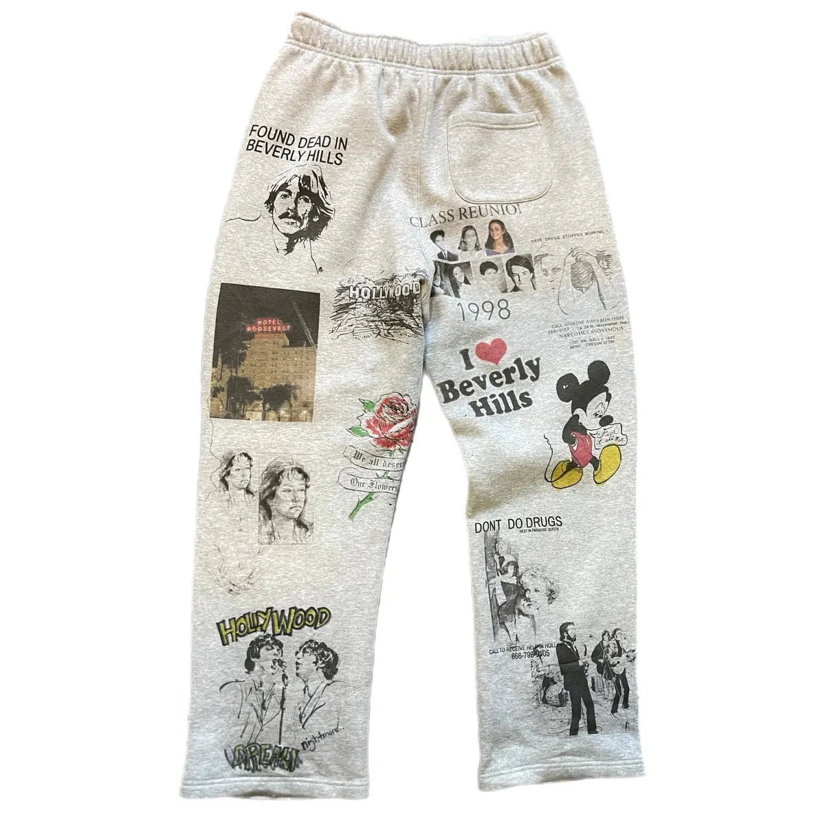 AMIS ET FLEURS Sketchbook Grey Sweatpants