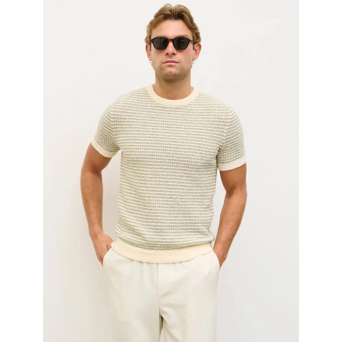 NOBL Emmett Stripe Knit T-Shirt