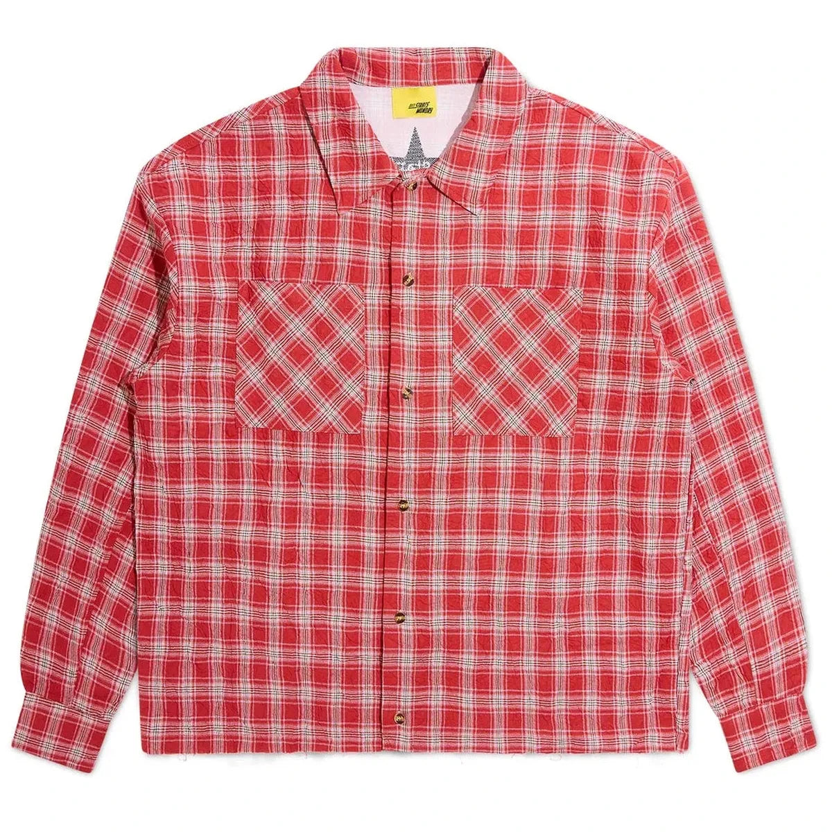 Diet Starts Monday Crinkled Flannel - Red/White