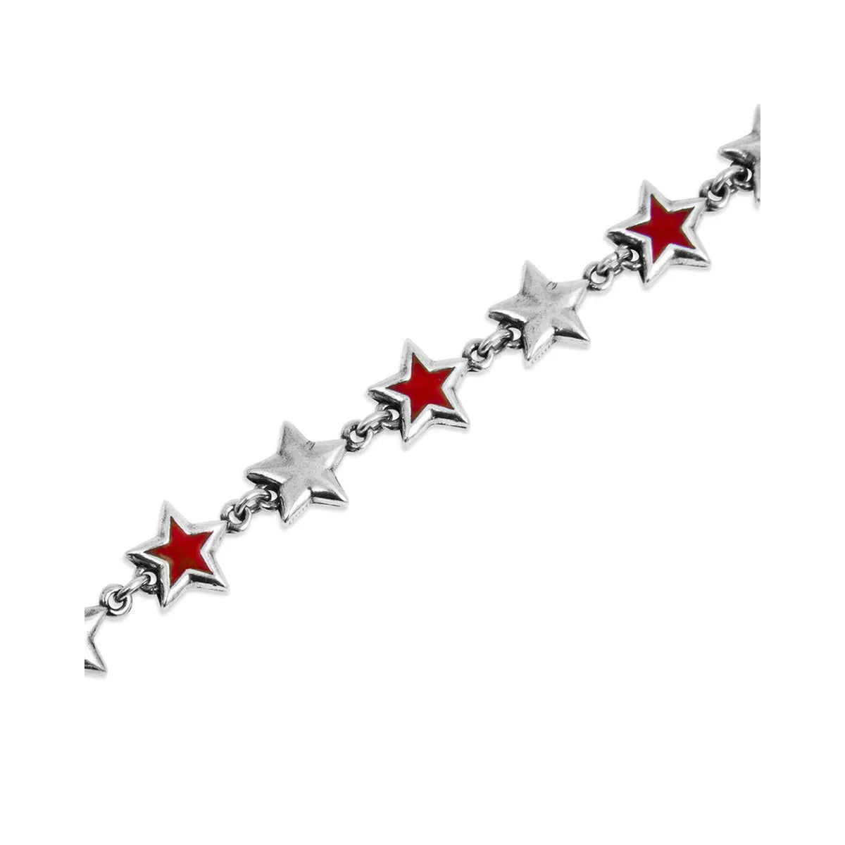 Twojeys Red Enameled Stars Bracelet