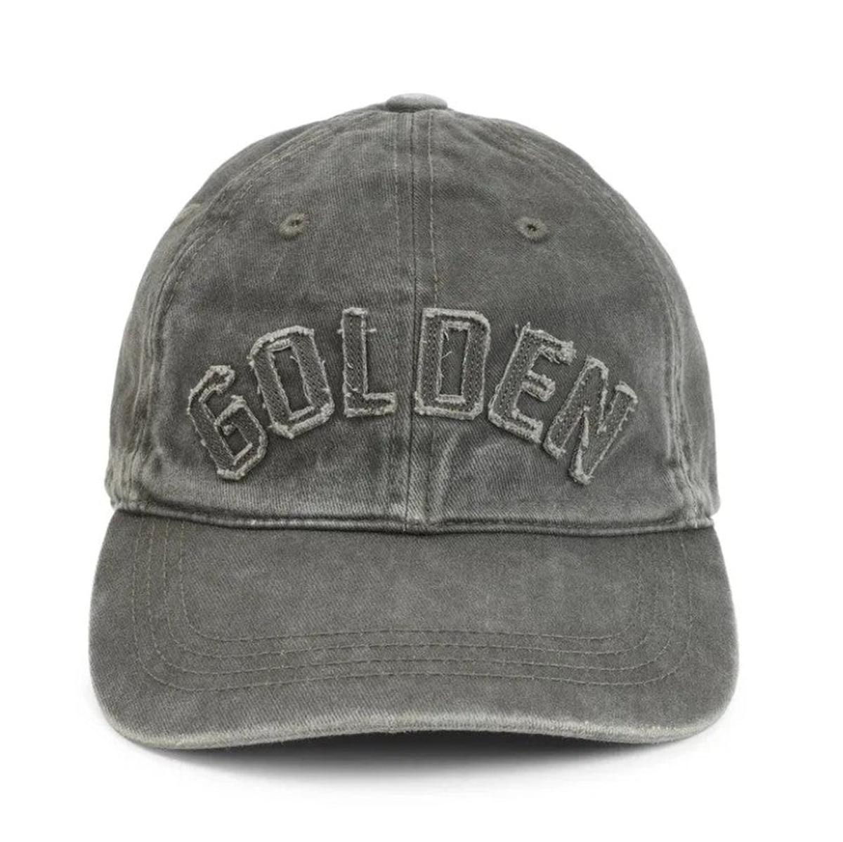Golden Goose Baseball Cap in Dark Kalmata with Tone-on-Tone “Golden” Patch