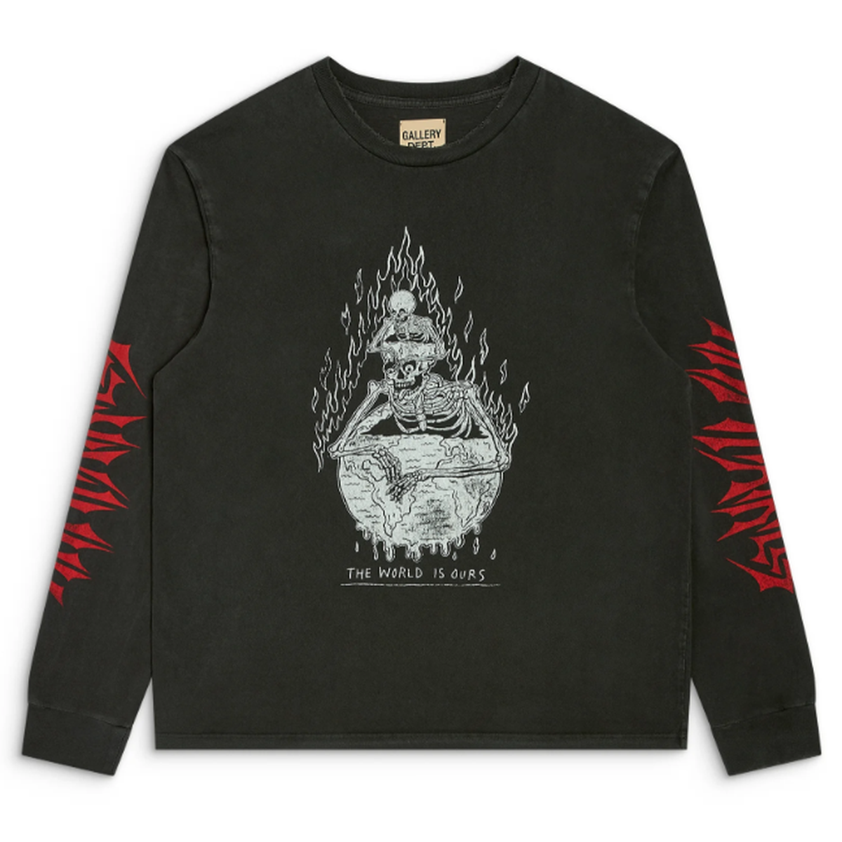 Gallery Dept. The world is Ours Relaxed-fit Long Sleeve Tee in Vintage Black