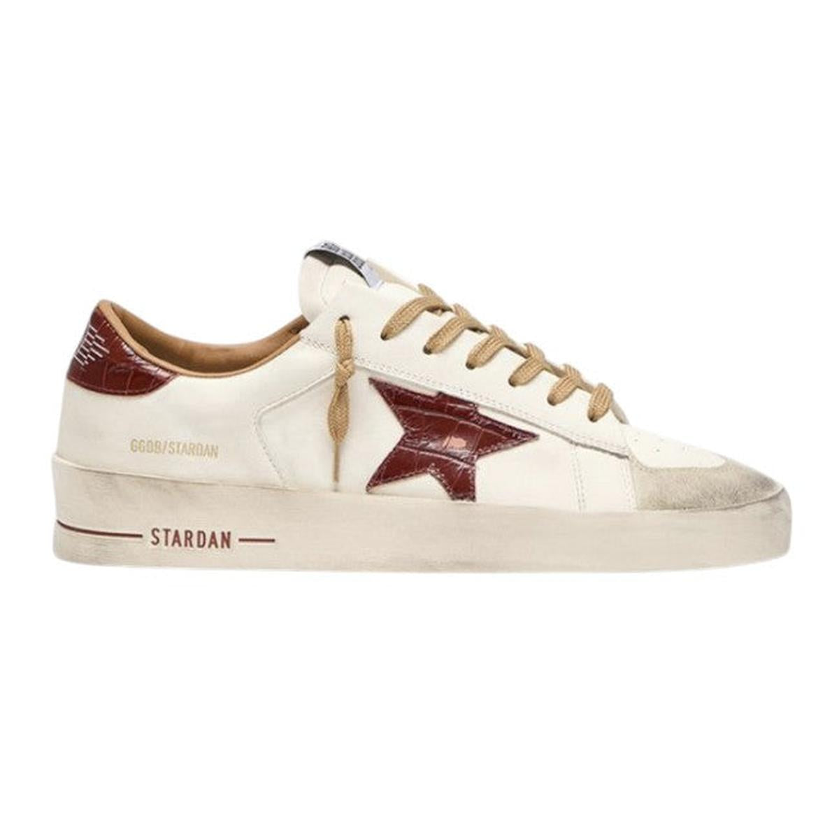 Golden Goose White/Dark Green Stardan Sneakers