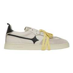 Garden of God Earth Leather Sneakers in Off-White and Black