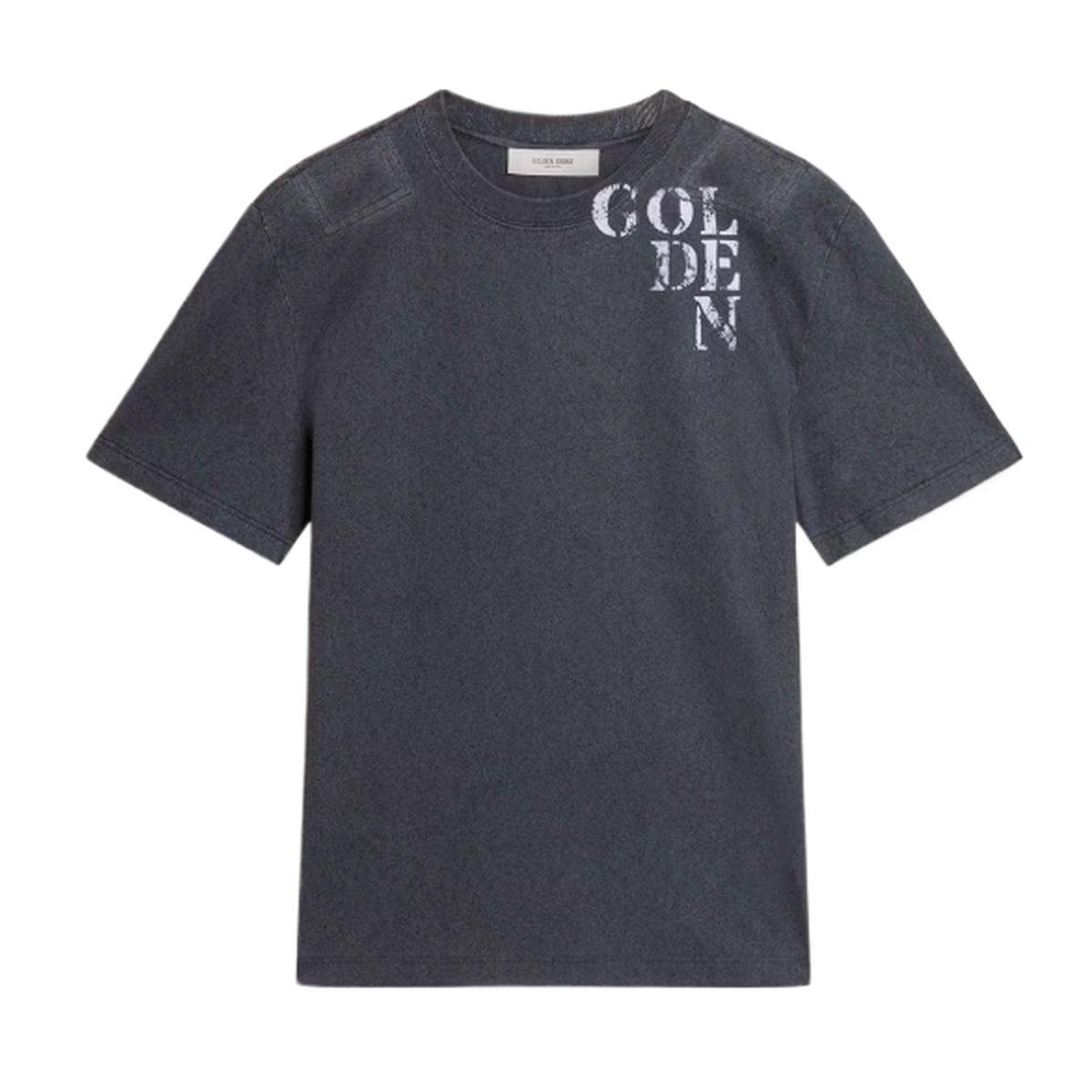 Golden Goose Blue T-shirt With White Print