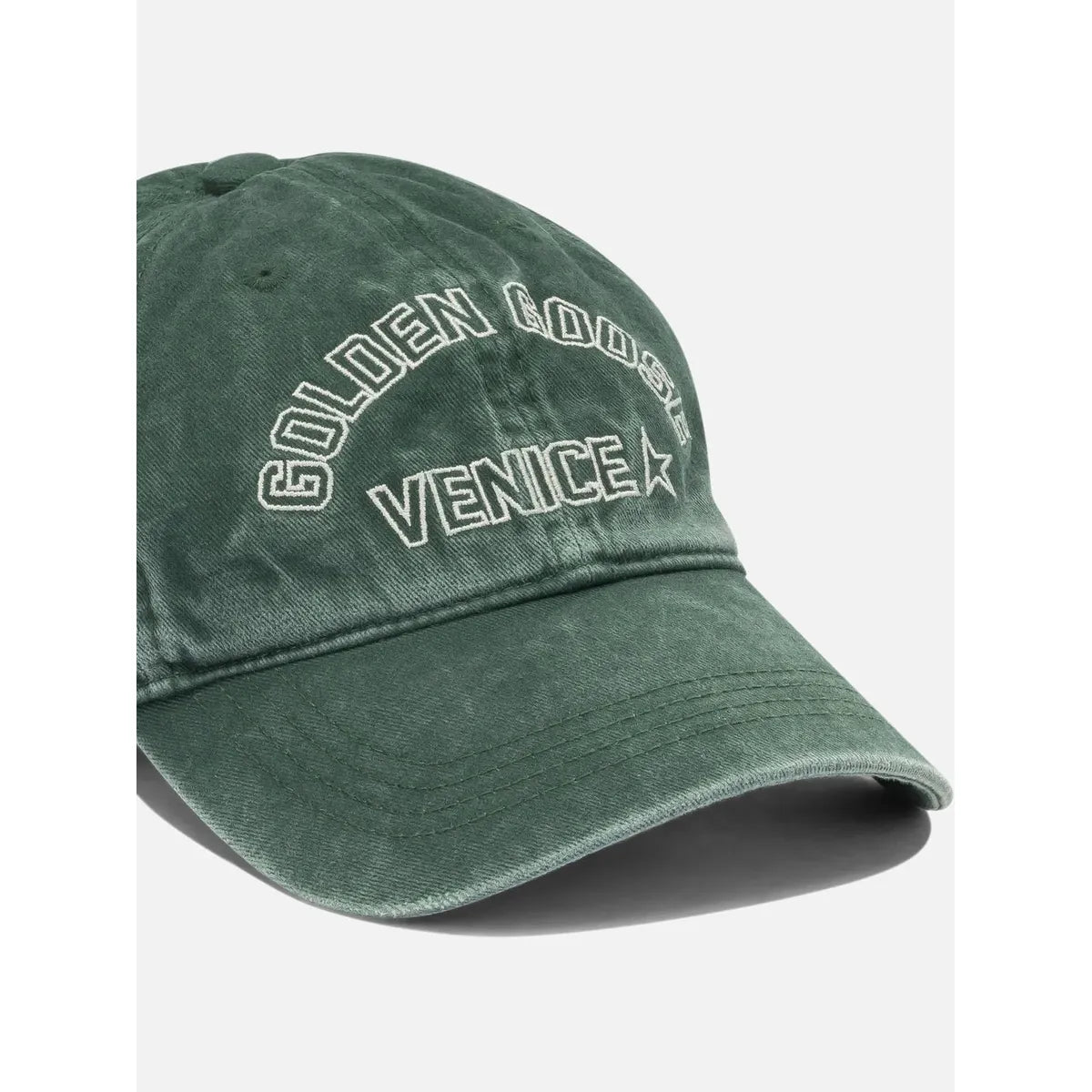 Golden Goose Baseball Cap in Green with Venice Print