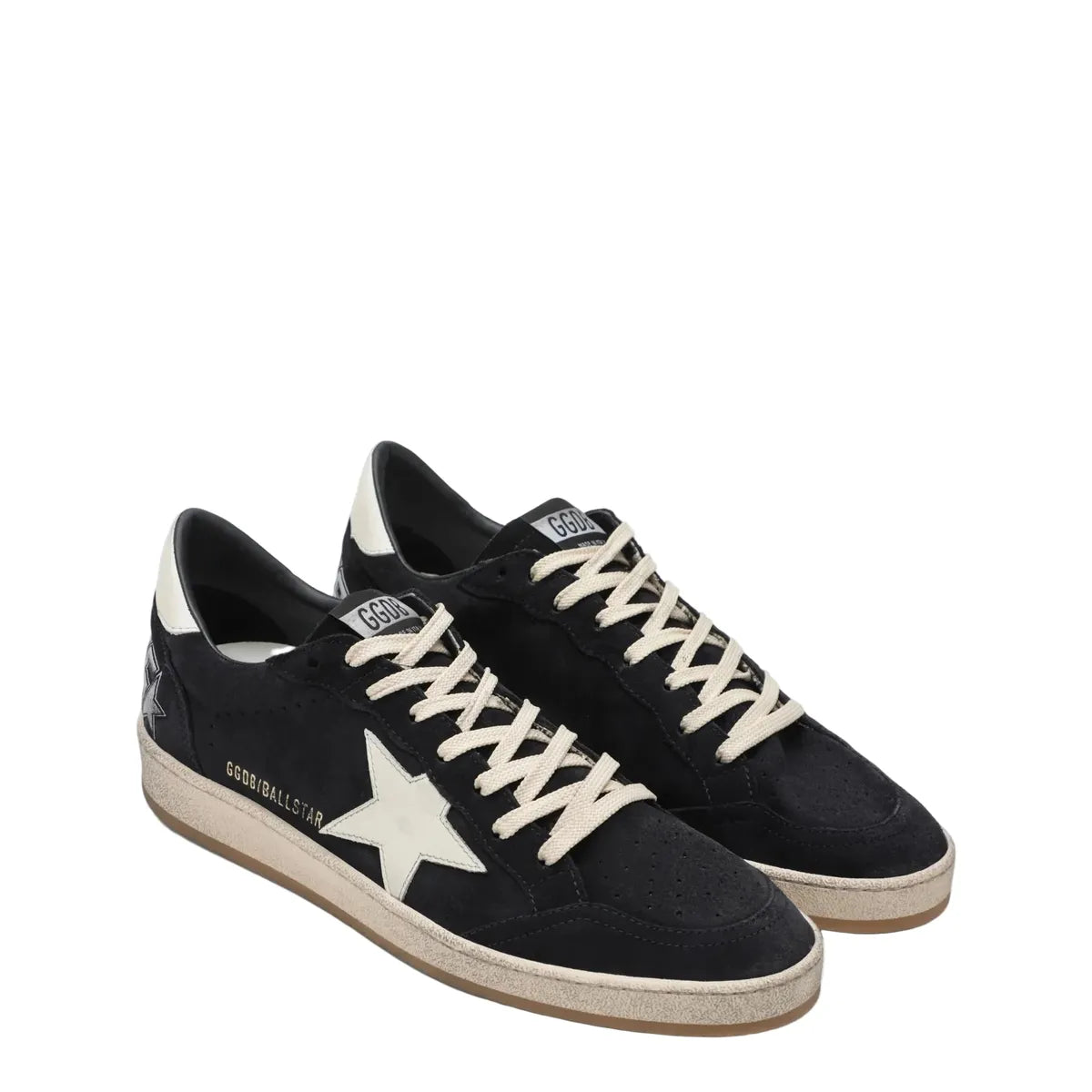 Golden Goose Dark blue/white Ball Star sneakers in suede and leather