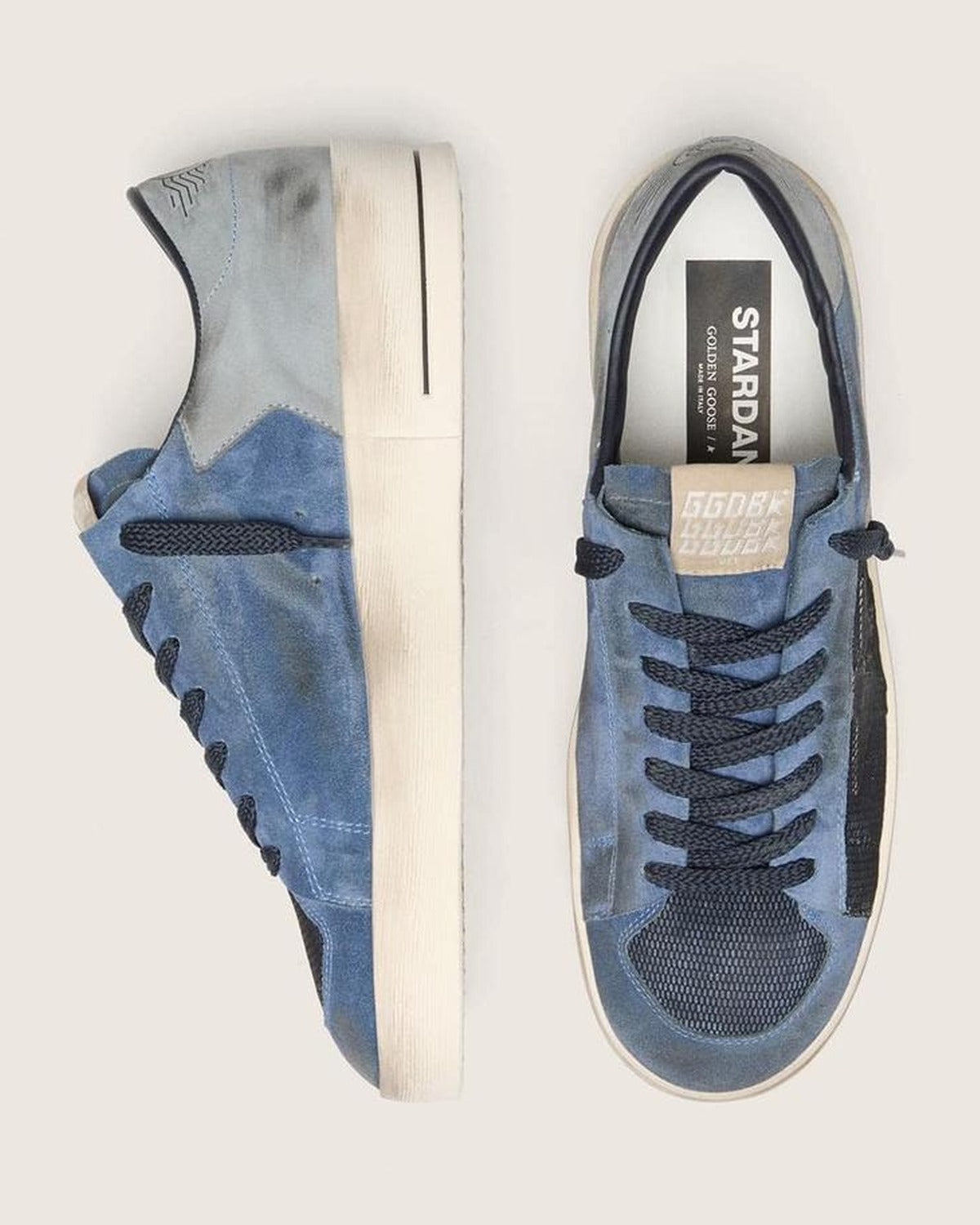 Golden Goose Stardan Sneakers in Blue and White