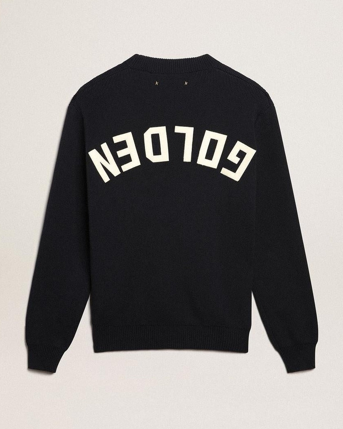 Golden Goose Logo Crew Neck Sweater in Blue