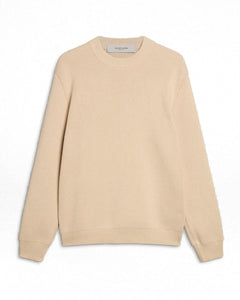 Golden Goose Logo Crew Neck Sweater in Beige